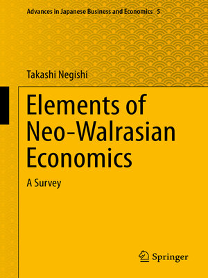 cover image of Elements of Neo-Walrasian Economics